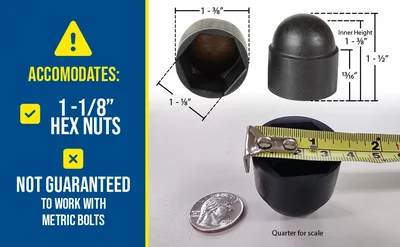 Vestil BC-BK-34-PK Plastic Bolt Cap - product feature image
