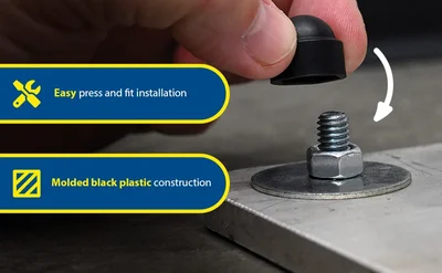Vestil BC-BK-38-PK Plastic Bolt Cap - product feature image