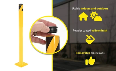 Vestil BOL-24-2 Steel Pipe Safety Bollard - product feature image