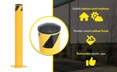 Vestil BOL-42-5.5 Steel Pipe Safety Bollards - product feature image
