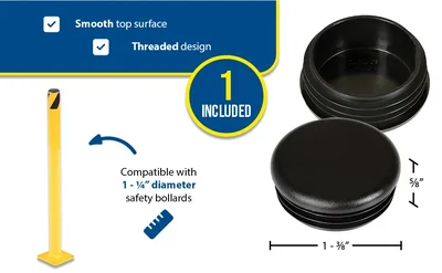 Vestil BOL-CAP-1.75-P Plastic Bollard Cap - product feature image