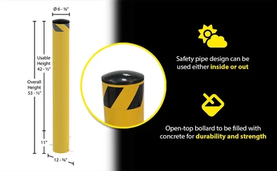 Vestil BOLPP-42-6.5 Steel Pour In Place Bollard - product feature image