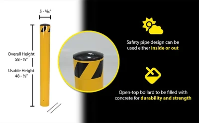 Vestil BOLPP-48-5.5 Pour In Place Bollard - product feature image