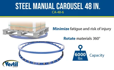 Vestil CA-48-2 Steel Manual Carousel - product feature image