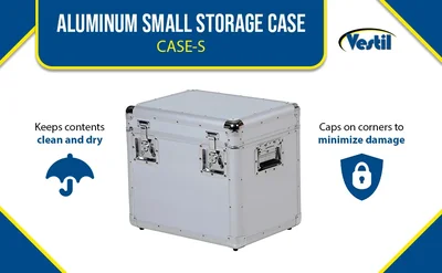 Vestil CASE-S Aluminum Small Storage Case Silver - product feature image