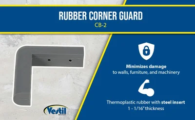 Vestil CB-2 Rubber Corner Guard - product feature image
