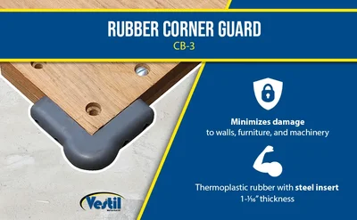 Vestil CB-3 Rubber Corner Guard - product feature image