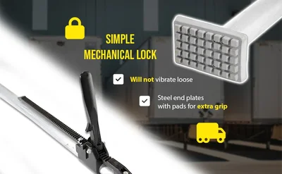 Vestil CB-7 Heavy Duty Aluminum Round Cargo Bar - product feature image