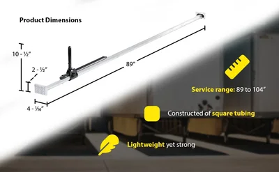 Vestil CB-7 Heavy Duty Aluminum Round Cargo Bar - product feature image