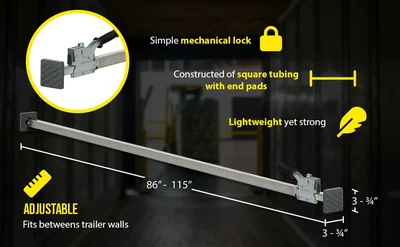 Vestil CL-15 Steel One Piece Cargo Bar - product feature image