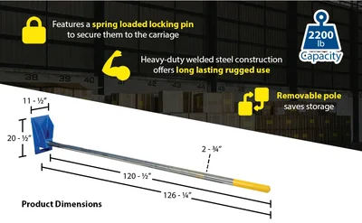 Vestil CR-120-2 Steel Carriage Mount Class - product feature image