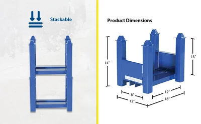 Vestil CRAD-25 Steel Stackable Bar Cradle - product feature image