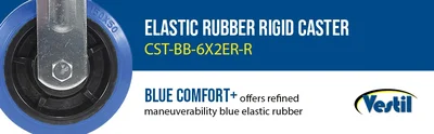 Vestil CST-BB-6X2ER-R Elastic Rubber Rigid Caster - product feature image