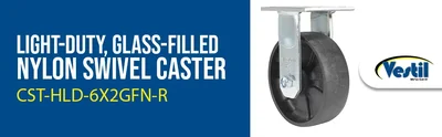 Vestil CST-HLD-6X2GFN-R Light Duty Glass Filled Nylon Rigid Caster - product feature image