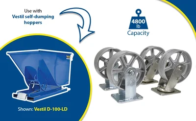 Vestil D-CK4-SC6-2 Semi Steel Caster Kit - product feature image