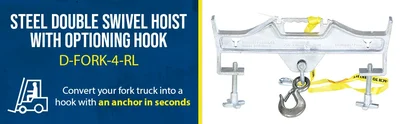 Vestil D-FORK-4-RL Steel Double Rigid Hoist Optioning Hook - product feature image