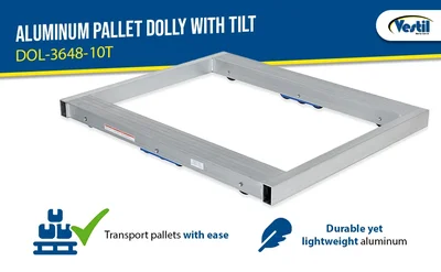 Vestil DOL-3648-10T Alum Pallet Dolly - product feature image