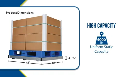 Vestil DOL-4048-6T Alum Pallet Dolly - product feature image