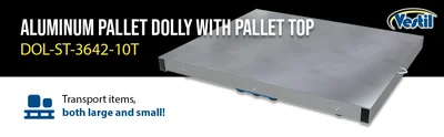 Vestil Aluminum Pallet Dolly with Solid Top Tilt 36 In. x 42 In. 8000 Lb. Capacity Silver - product feature image