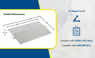 Vestil E-3624 Aluminum Economizer Dock Plate - product feature image