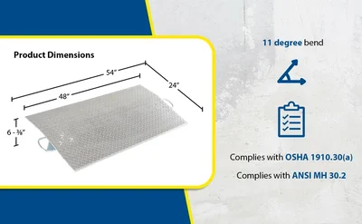 Vestil E-4824 Aluminum Economizer Dock Plate - product feature image