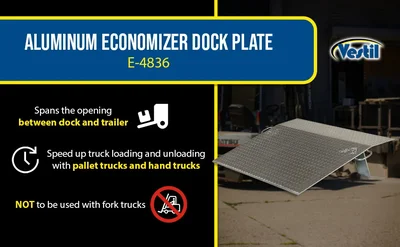 Vestil E-4836 Aluminum Economizer Dock Plate - product feature image