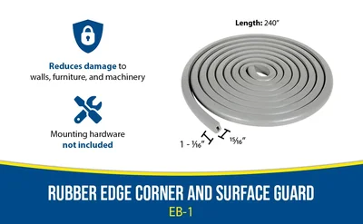 Vestil EB-1 Rubber Edge Corner and Surface Guard - product feature image