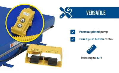 Vestil EHLT-4872-4-43-QS ELECTRIC HYDRAULIC LIFT TABLE 4K 48X72 - product feature image
