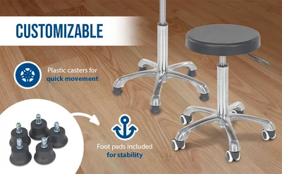 Vestil ESE-WS-1927 Ergonomic Sitting Work Stool - product feature image