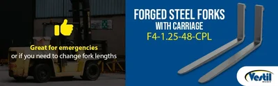 Vestil F4-1.25-48-CPL Forged Steel Forks with Carriage - product feature image