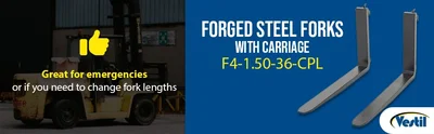 Vestil F4-1.50-36-CPL Forged Steel Forks with Carriage Pin - product feature image