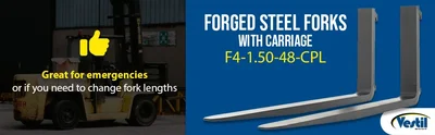 Vestil F4-1.50-48-CPL Forged Steel Forks with Carriage Pin - product feature image