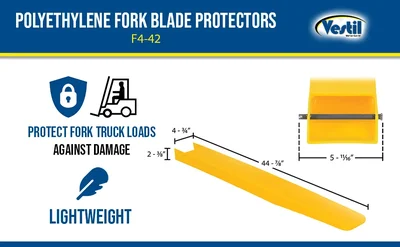 Vestil F4-42 Polyethylene Fork Blade Protectors - product feature image