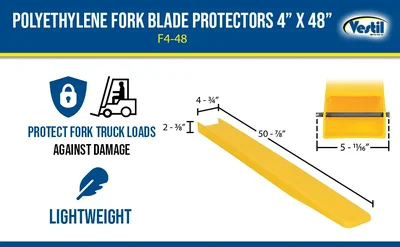 Vestil F4-48 Polyethylene Fork Blade Protectors - product feature image