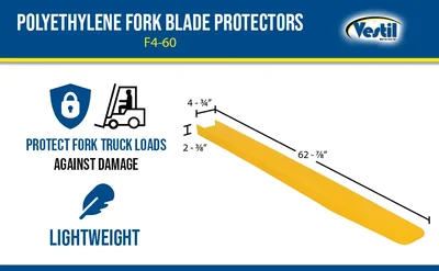 Vestil F4-60 Polyethylene Fork Blade Protectors - product feature image