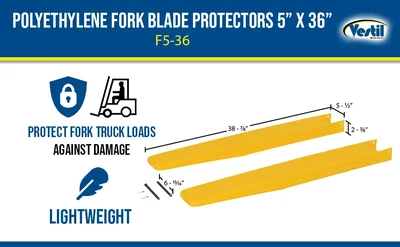 Vestil F5-36 Polyethylene Fork Blade Protectors - product feature image