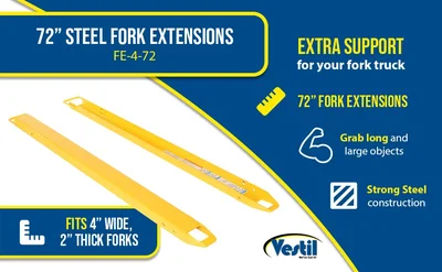 Vestil FE-4-72 Steel Fork Extensions - product feature image
