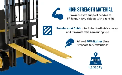 Vestil FE-HS-5-63 Steel High Strength Fork Extensions - product feature image