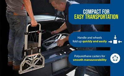 Vestil FHC-275 Aluminum Foldaway Hand - product feature image
