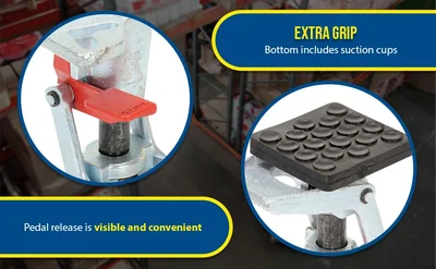Vestil FL-ADJ-810 Steel Adjustable Floor Lock - product feature image