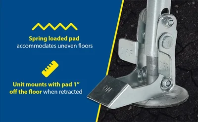 Vestil FL-LK-6EM Steel Top Mount Floor Lock - product feature image
