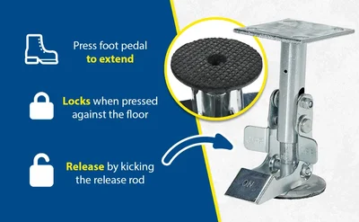 Vestil Steel FL-LK-6EM Top Mount Floor Lock - product feature image