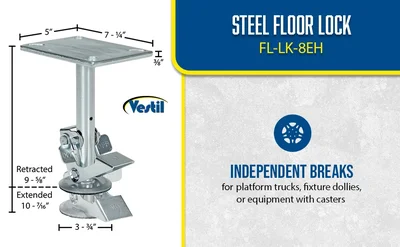 Vestil FL-LK-8EH Steel Floor Lock - product feature image