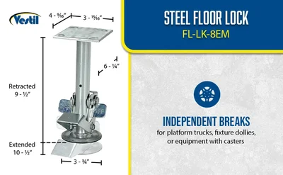 Vestil FL-LK-8EM Steel Floor Lock - product feature image