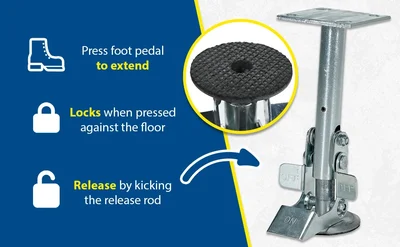 Vestil FL-LK-8EM Steel Floor Lock - product feature image