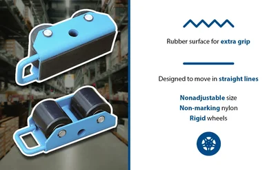 Vestil FMS-2.5 Steel Fixed Machinery Skates - product feature image