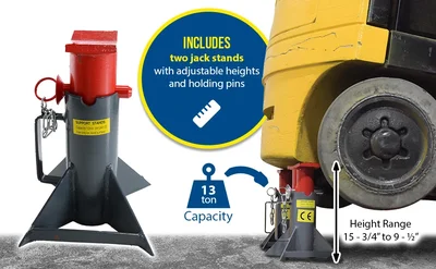Vestil FORK-J-HD Steel Manual Hydraulic Fork Truck Jack - product feature image