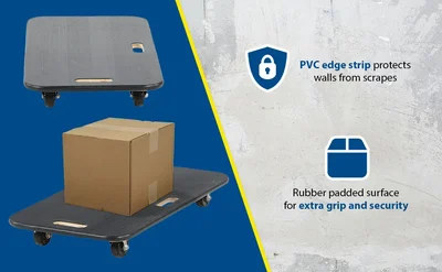 Vestil FWD-1836-3R Fiber Wood Dolly with Rubber Casters - product feature image
