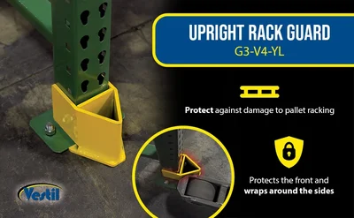 Vestil G3-V4-YL Steel Upright Rack Guard - product feature image