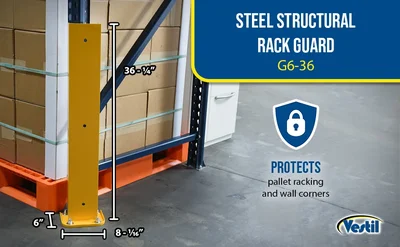 Vestil G6-36 Steel Structural Rack Guard - product feature image